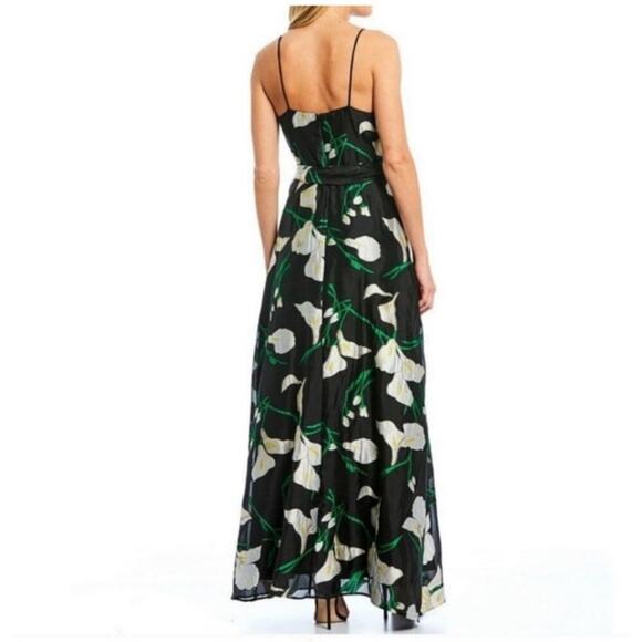 Badgley Mischka Women's Gracen Lily Floral Print Organza Prom Events Gown Size 0 - Picture 2 of 13